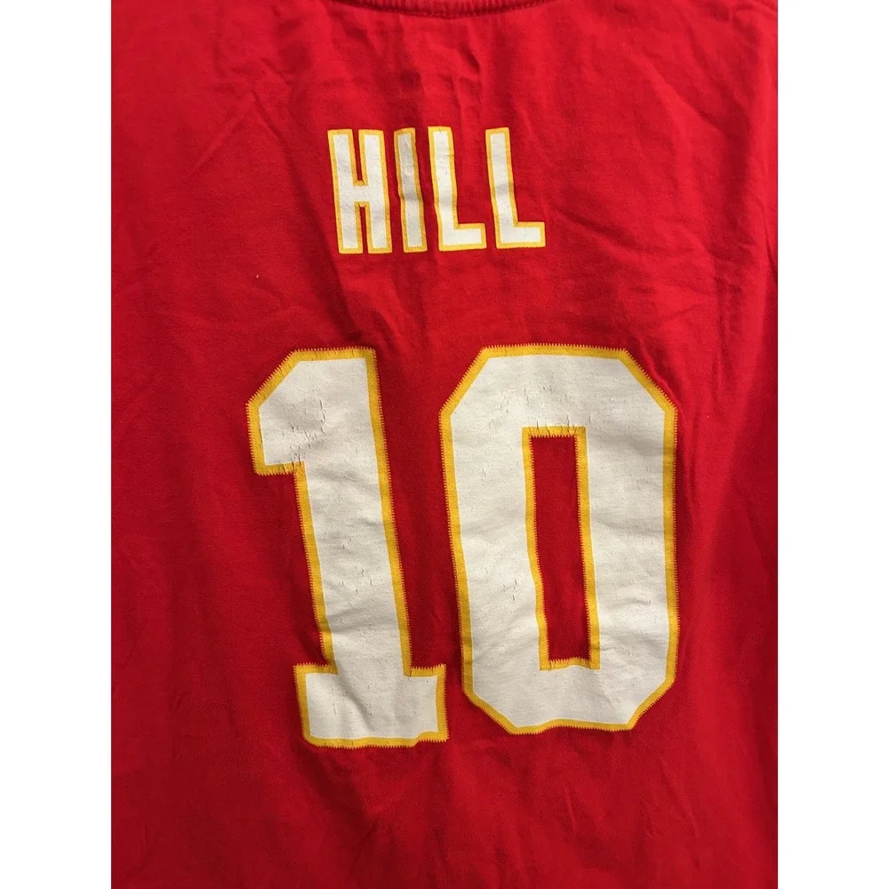 Jersey Nike Kansas City Chiefs Tyreek Hill 10 Men XL Red Athletic Cut TShirt NFL